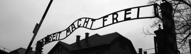 Entrance sign to Auschwitz